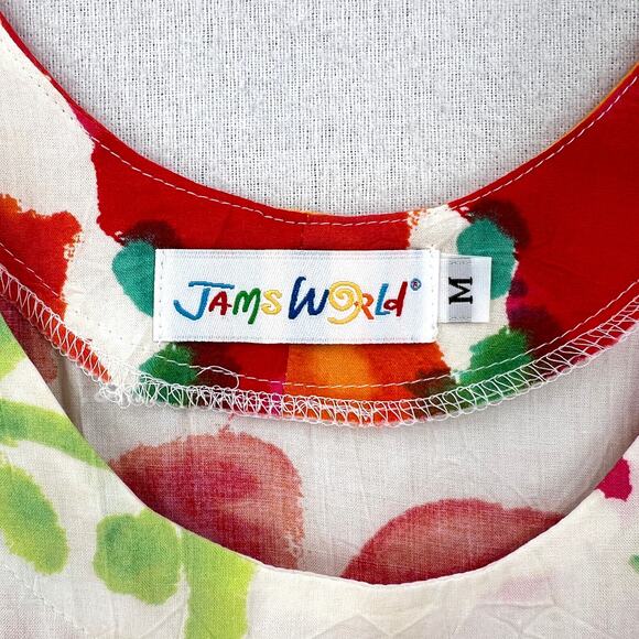 JAMS WORLD Hattie Dress Women Medium Farkas Floral Hawaiian Tropical Vintage NEW - Picture 8 of 13